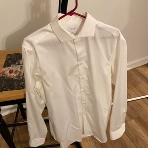 White Calvin Klein Dress Shirt